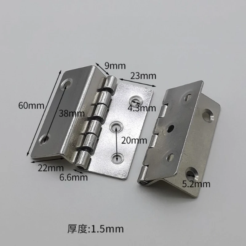 Cabinet Hinges - 4pcs Metal Silver Cabinet Hinges Three