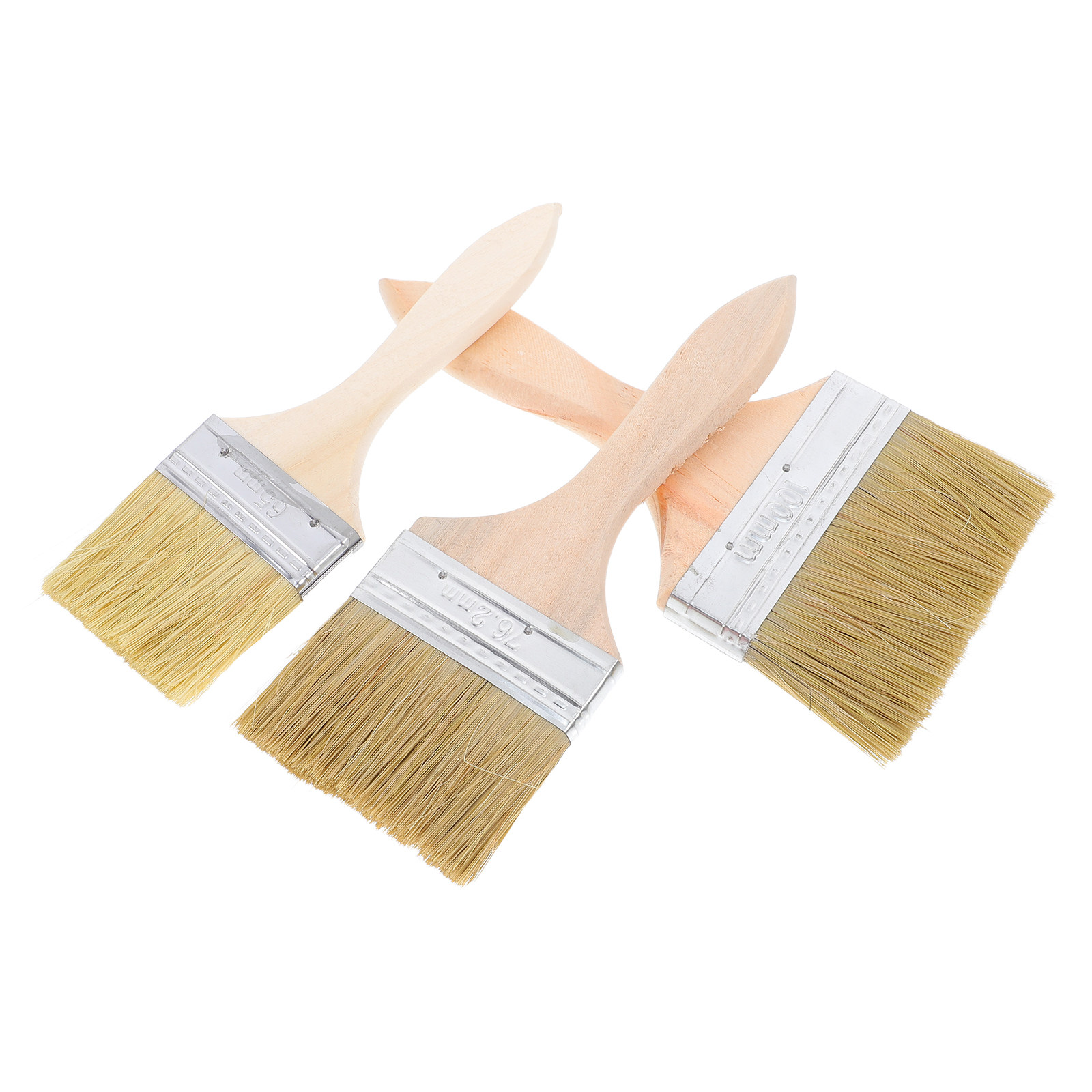 Home Improvement Fence - 3Pcs Thickened Wooden Handle Paint Brushes