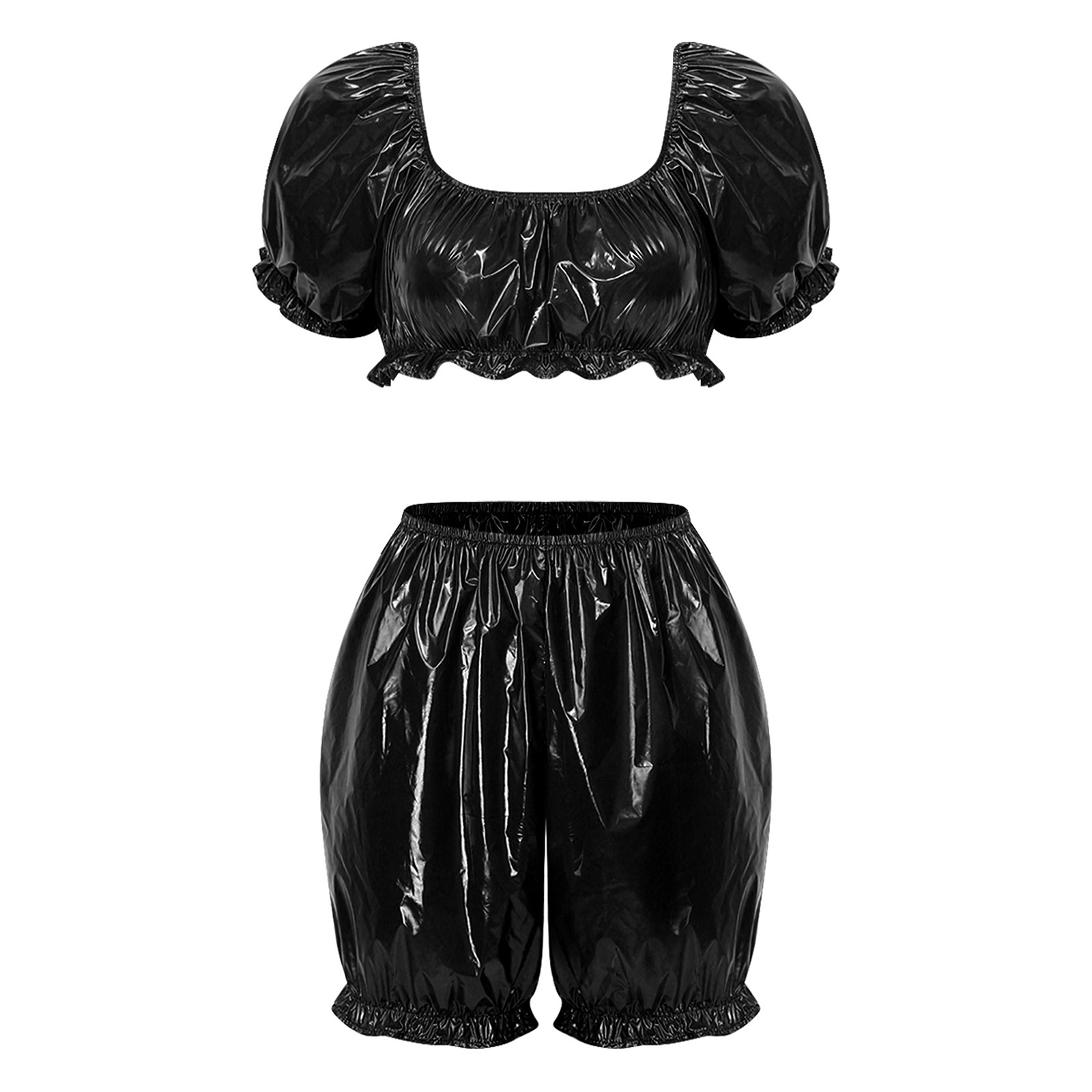 Wallpaper - Womens Wet Look PU Leather Clubwear