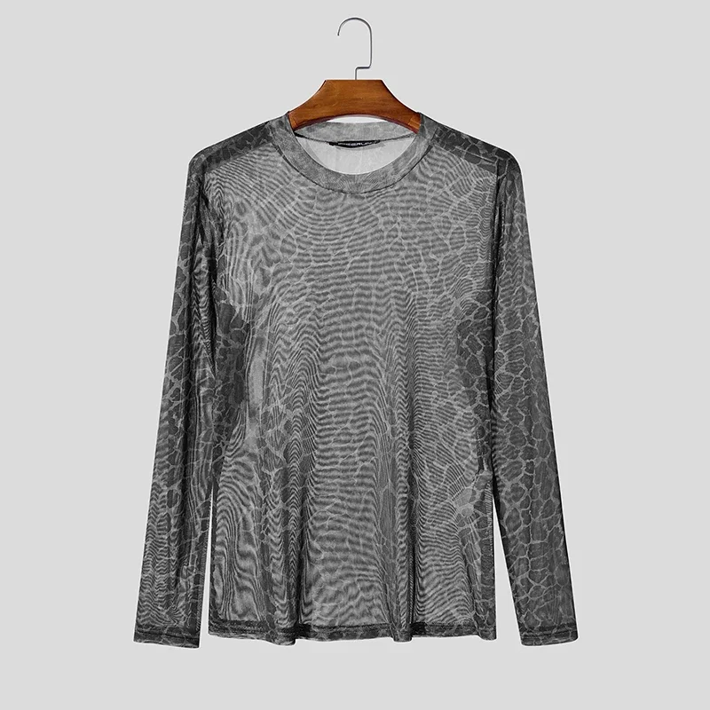 Men's Animal Print Sheer Mesh  - Wallpaper recension och pris