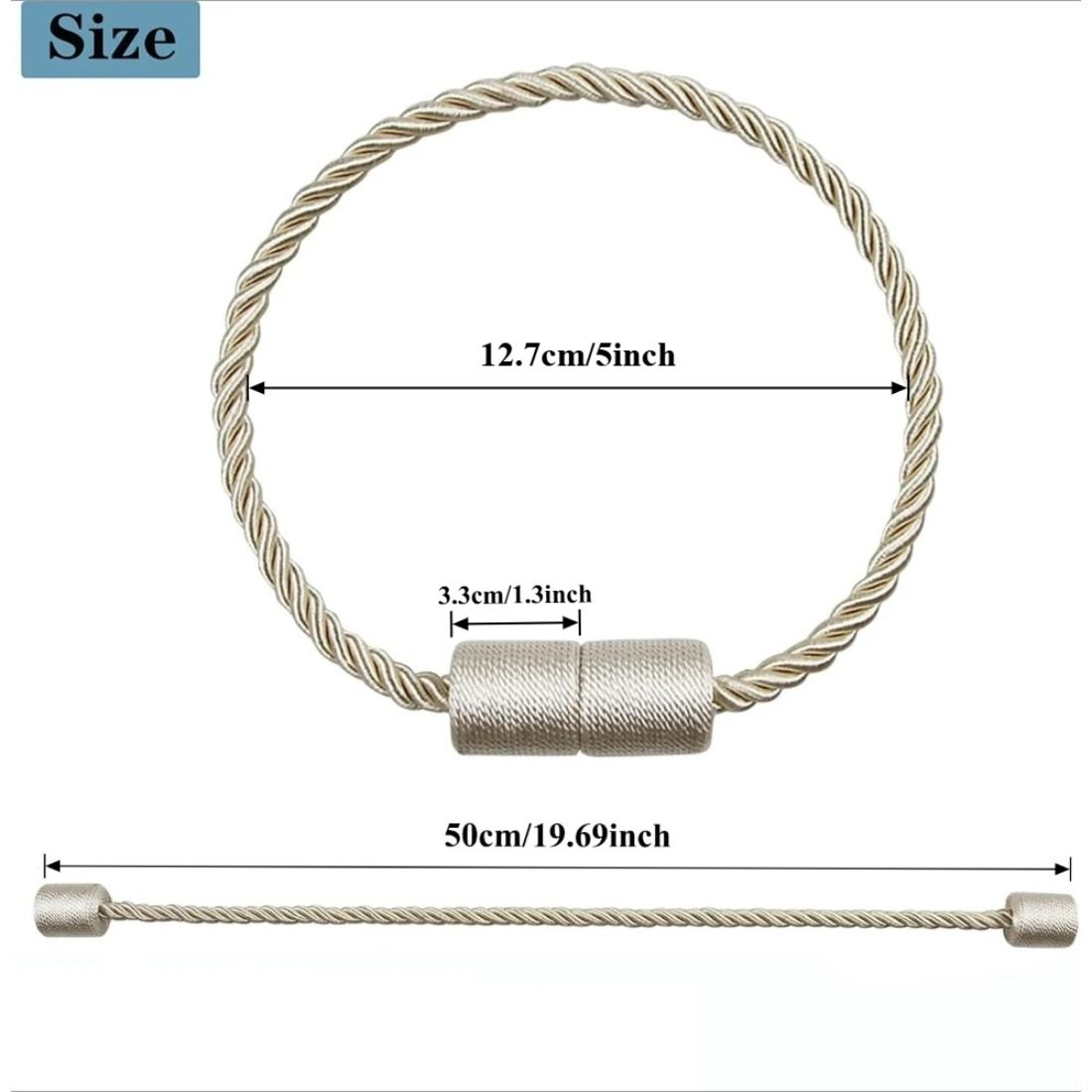 2Pcs Strong Magnetic Curtain T - Curtain Rods recension och pris