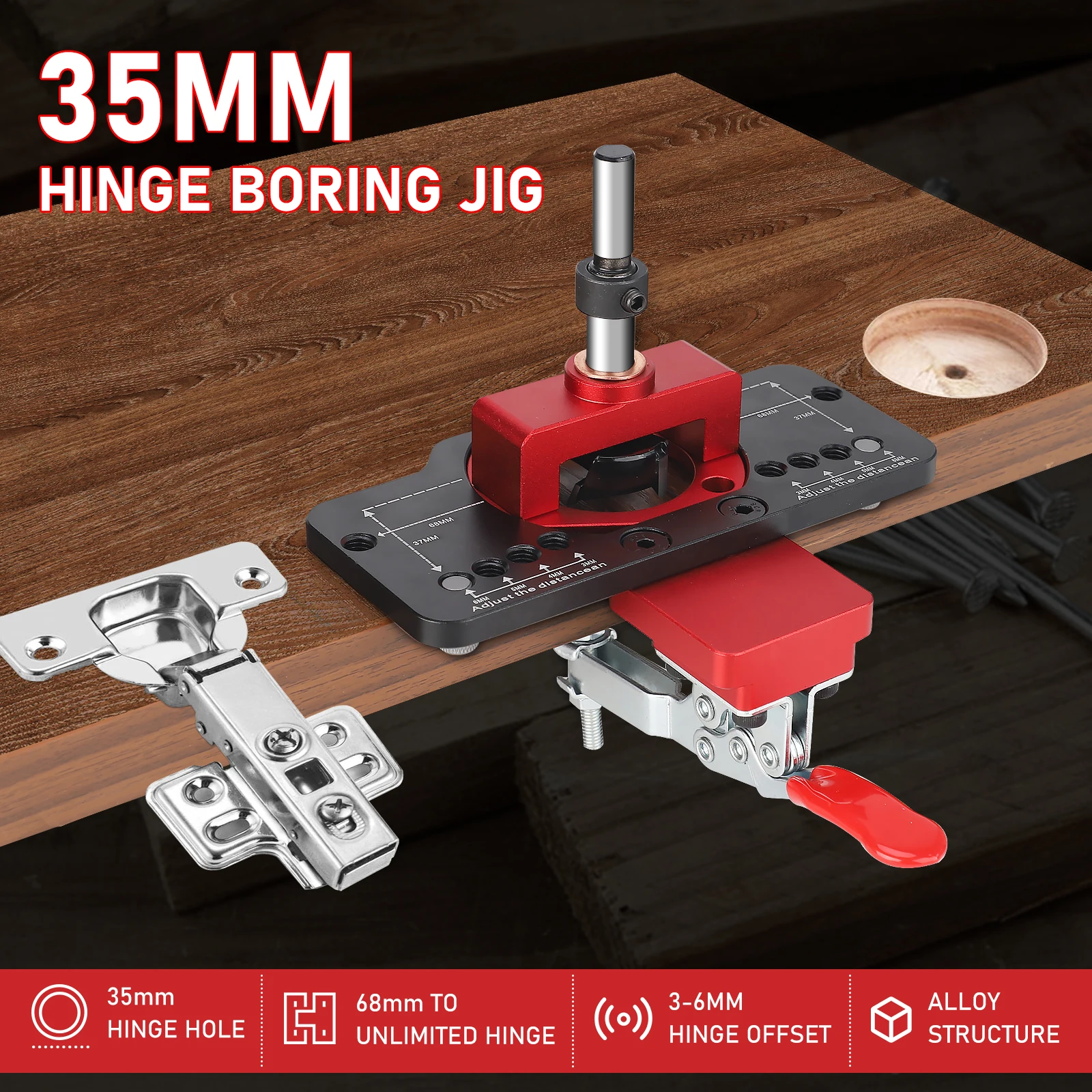 35mm Hinge Jig Dowel Jig Dowel - Cabinet Hinges recension och pris