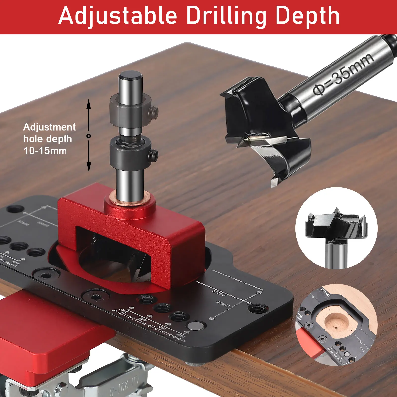 35mm Hinge Jig Dowel Jig Dowel - Cabinet Hinges recension och pris