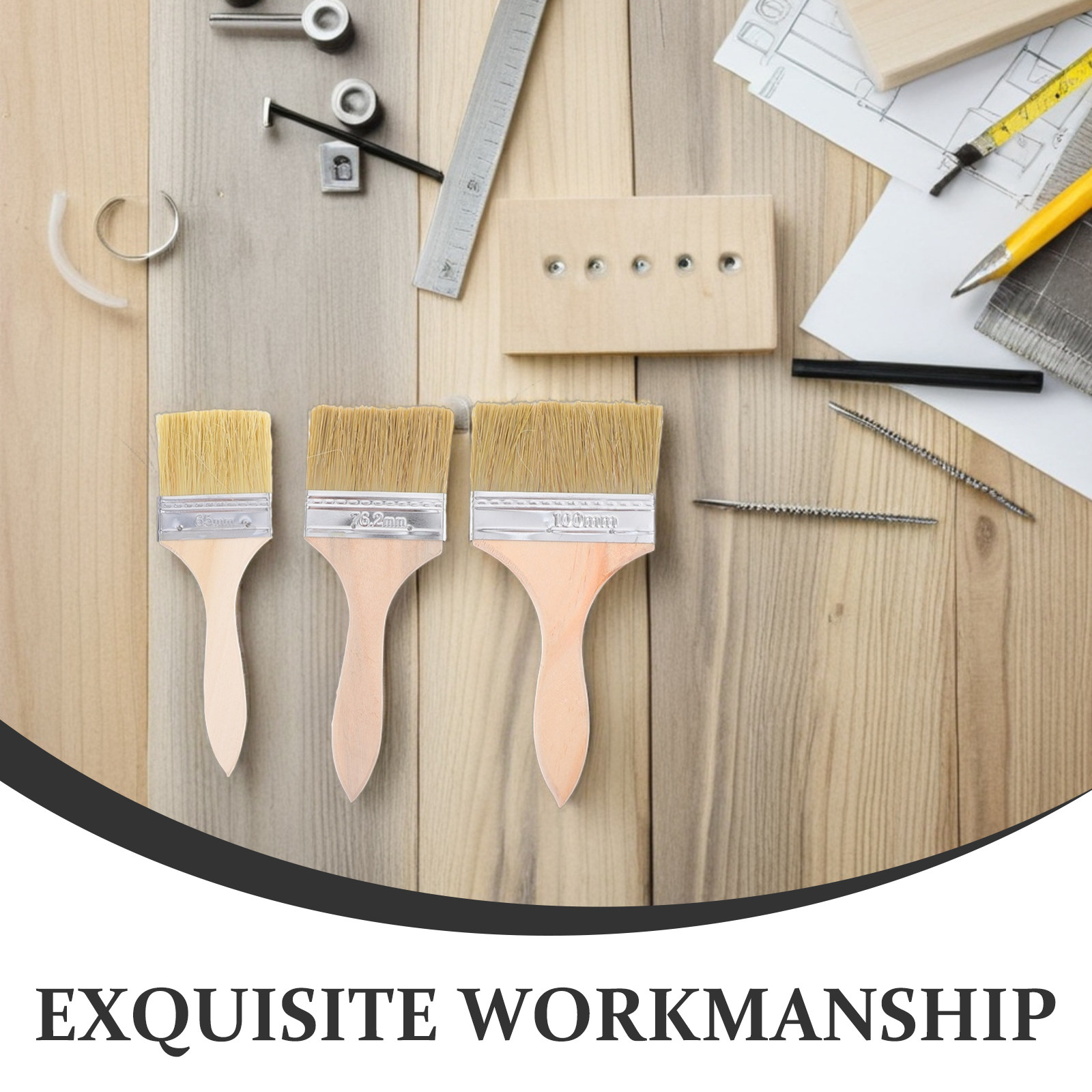 3Pcs Thickened Wooden Handle P - Home Improvement Fence recension och pris