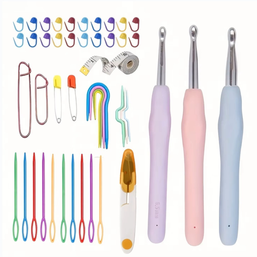 Ergonomic Crochet Hooks Set La - Tape Measure recension och pris