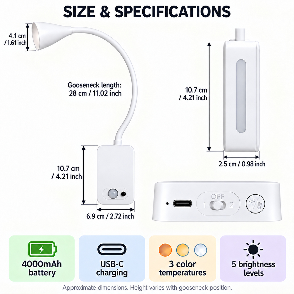 4000mAh Rechargeable Magnetic  - Light Switch recension och pris